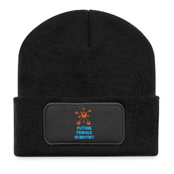Zukünftige Wissenschaftlerin - Recycelte Patch Beanie - Schwarz - Vorne