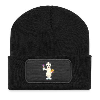 Chess Piece King Chess - Recycled Patch Beanie - black - Front