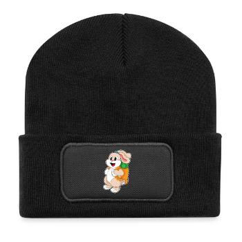 Bunny Student Backpack School - Recycled Patch Beanie - black - Front