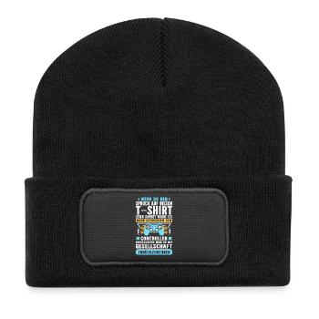 Si vous pouvez lire le dicton Jeux - Beanie recyclé à patch - noir - Devant