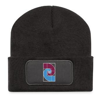 Fibonacci Goldener Schnitt - Recycelte Patch Beanie - Dunkelgrau - Vorne