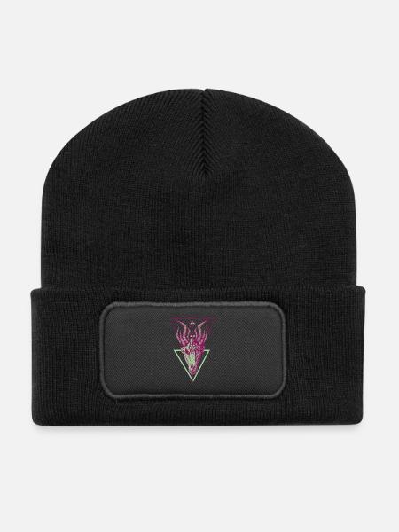 La mort et la vie - Beanie recyclé à patch - noir