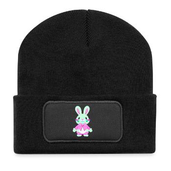 nedlcher lapin de Pâques - Beanie recyclé à patch - noir - Devant