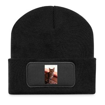 Cat - Recycled Patch Beanie - black - Front