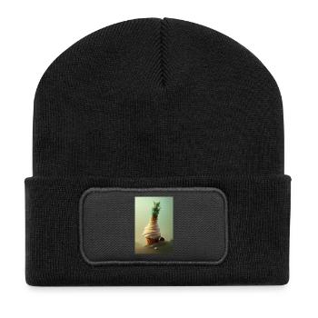 Ice cream - Recycled Patch Beanie - black - Front