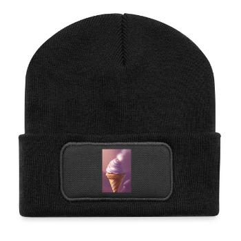Ice cream - Recycled Patch Beanie - black - Front