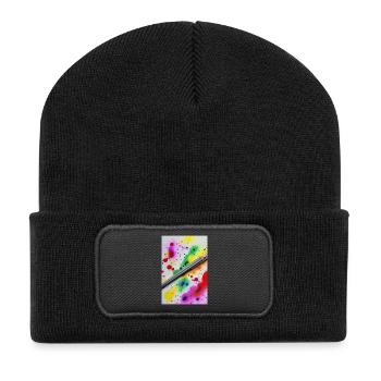 Splashes of paint - Recycled Patch Beanie - black - Front