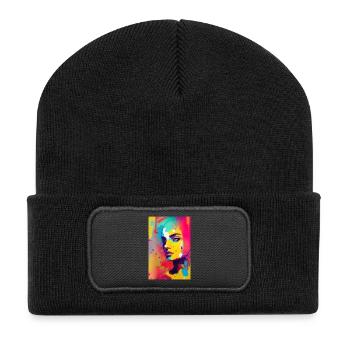 Abstract art - Recycled Patch Beanie - black - Front