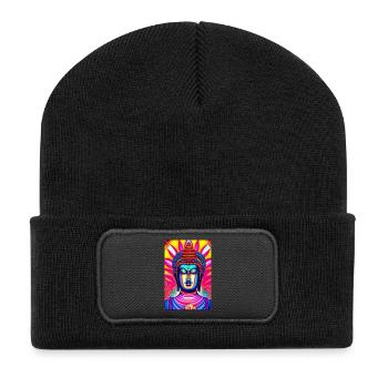 Metal buddha - Beanie recyclé à patch - noir - Devant
