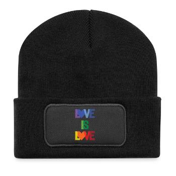 Mois de la fierté - L’amour c’est l’amour - Beanie recyclé à patch - noir - Devant