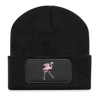 Hockey sur gazon Flamingo Stick - Beanie recyclé à patch - noir - Devant