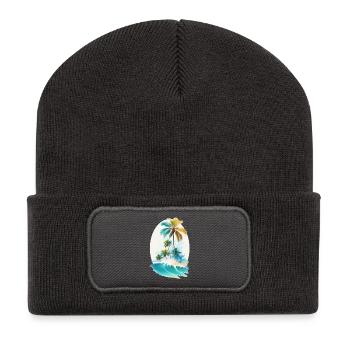 Aloha - Recycelte Patch Beanie - Dunkelgrau - Vorne