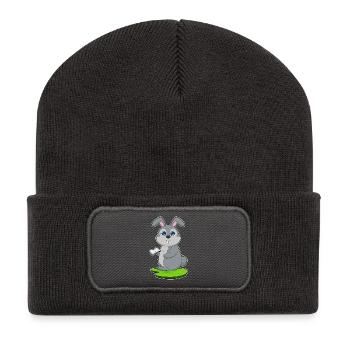 Bunny Book - Recycled Patch Beanie - dark grey - Front