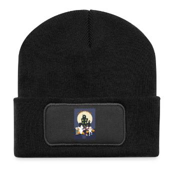 Kids in Halloween costume - Recycled Patch Beanie - black - Front