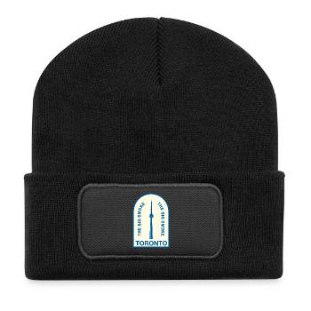 Toronto CNTower Big Smoke - Recycelte Patch Beanie - Schwarz - Vorne