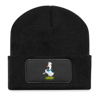 Duck Cooking Cooking Spoon Cooking - Recycled Patch Beanie - black - Front