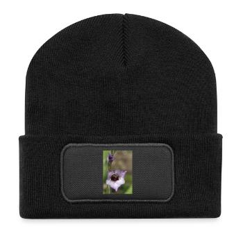 Gladiolus – starch in bloom - Recycled Patch Beanie - black - Front