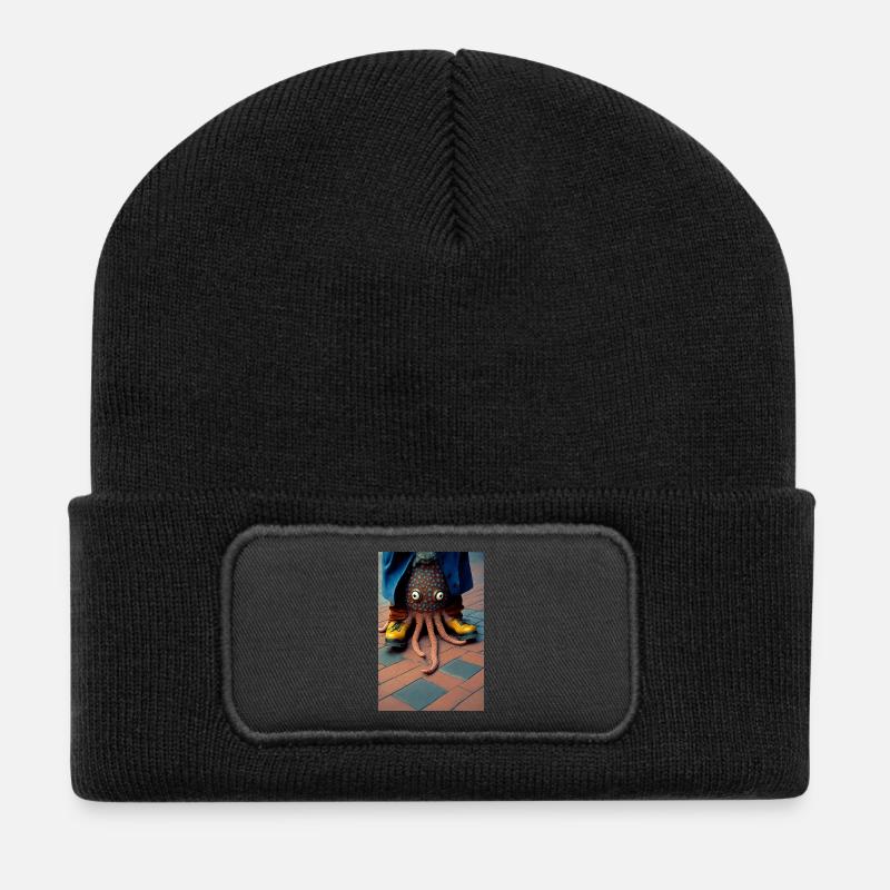 Anthropomorphic 07 - Recycled Patch Beanie - black