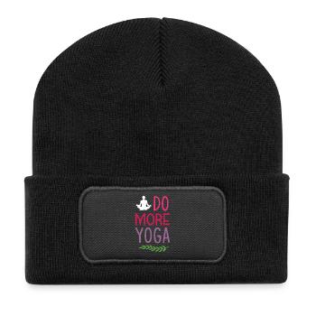 Zu mehr Yoga - Recycelte Patch Beanie - Schwarz - Vorne