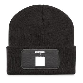 Guestbook 18th Birthday - Recycled Patch Beanie - dark grey - Front
