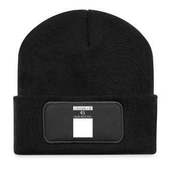 Gästebuch 45.Geburtstag Unterschrift T-shirt - Recycelte Patch Beanie - Schwarz - Vorne