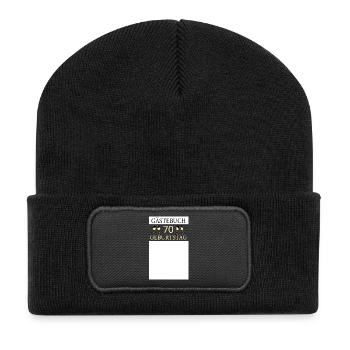 Gästebuch 70.Geburtstag Unterschrift T-shirt - Recycelte Patch Beanie - Schwarz - Vorne
