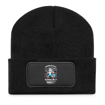 Unicorn Morning Workout - Recycled Patch Beanie - black - Front