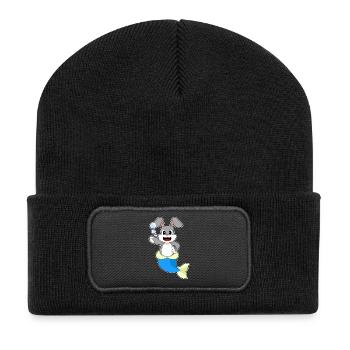 Bunny Mermaid - Recycled Patch Beanie - black - Front