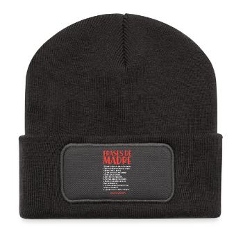 Mutters Zitate (Dunkel) - Recycelte Patch Beanie - Dunkelgrau - Vorne