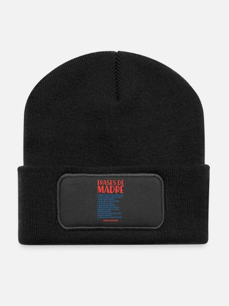Citations de la mère - Beanie recyclé à patch - noir