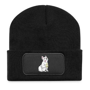 Bouledogue français Banane - Beanie recyclé à patch - noir - Devant