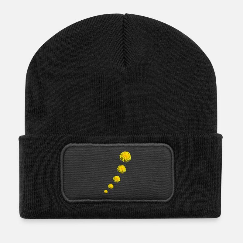 DANDELIONS II - Beanie recyclé à patch - noir