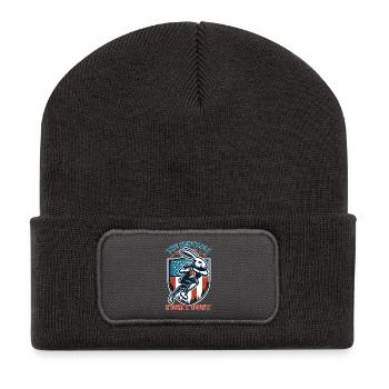 Lièvre aujourd’hui, parti demain : la fureur poilue du football - Beanie recyclé à patch - charbon - Devant