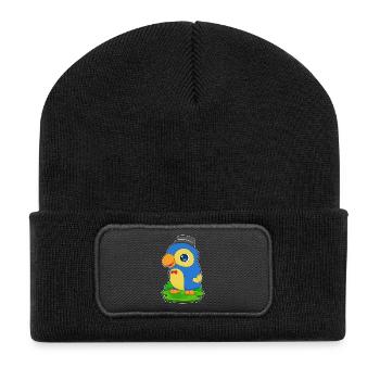 Nœud papillon Parrot Gentleman - Beanie recyclé à patch - noir - Devant
