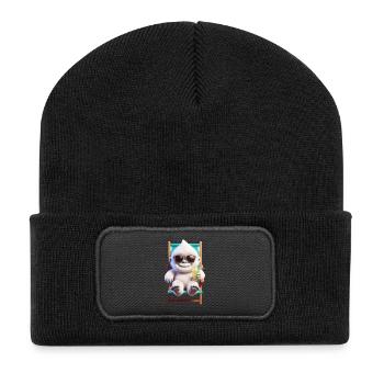 Yeti Monster in Sun Chair - Recycled Patch Beanie - black - Front