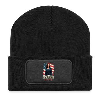 Kamala Harris Breaking Barriers Inspiring Change - Recycled Patch Beanie - black - Front