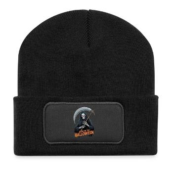 Faucheuse d’Halloween - Beanie recyclé à patch - noir - Devant