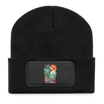 I love nature hummingbirds are unique - Recycled Patch Beanie - black - Front