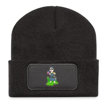 Artisan de Pâques suricate - Beanie recyclé à patch - charbon - Devant