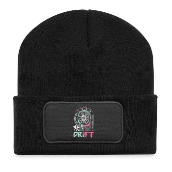 JDM Drift Rim – Art de la mise au point de voitures japonaises - Beanie recyclé à patch - noir - Devant