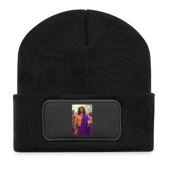 Dionysos, beau dieu en couronne de vigne - Beanie recyclé à patch - noir - Devant