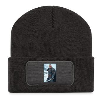 Tyr Einhändiger Gott des Krieges und der Gerechtigkeit Nordischer Mythos - Recycelte Patch Beanie - Dunkelgrau - Vorne
