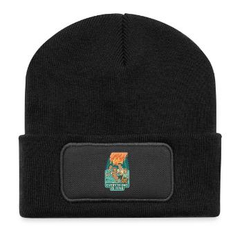 Climate Crisis & Ignorance - Recycled Patch Beanie - black - Front