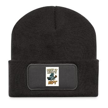Pigeon Drop it like it's hot - Recycelte Patch Beanie - Dunkelgrau - Vorne
