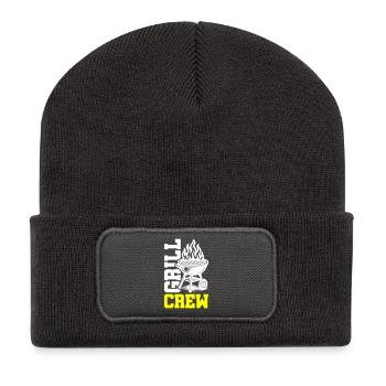 Grill Crew - Recycelte Patch Beanie - Dunkelgrau - Vorne