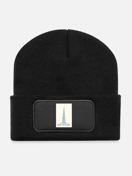 Burj Khalifa - Beanie recyclé à patch - noir