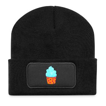Glace Glace Tasse à Glace Dots Muffin Dots Sweet - Beanie recyclé à patch - noir - Devant