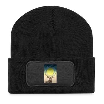 Deer - Recycled Patch Beanie - black - Front