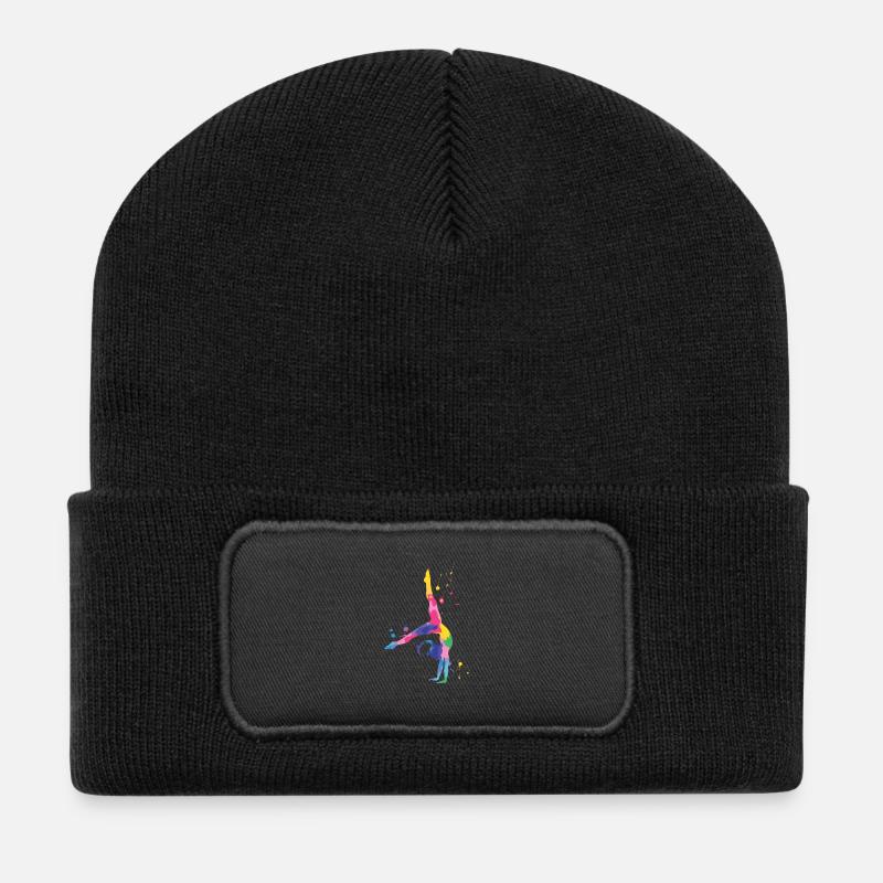 Gymnastics Colorful and powerful - Recycled Patch Beanie - black