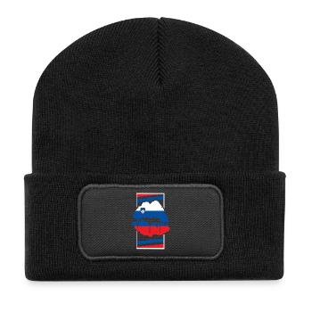 Slowenien - Recycelte Patch Beanie - Schwarz - Vorne